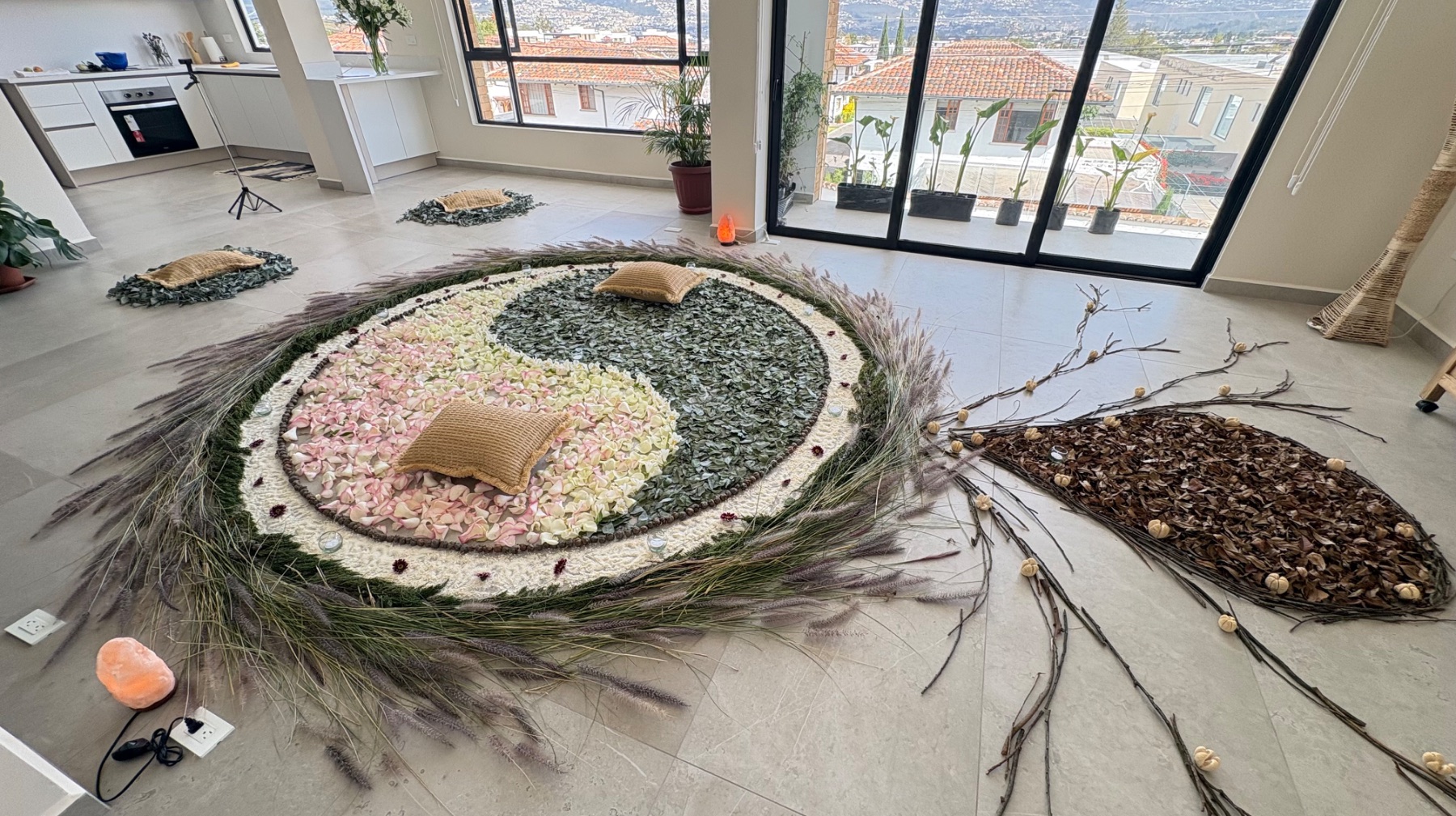 Mandala completo listo para la ceremonia